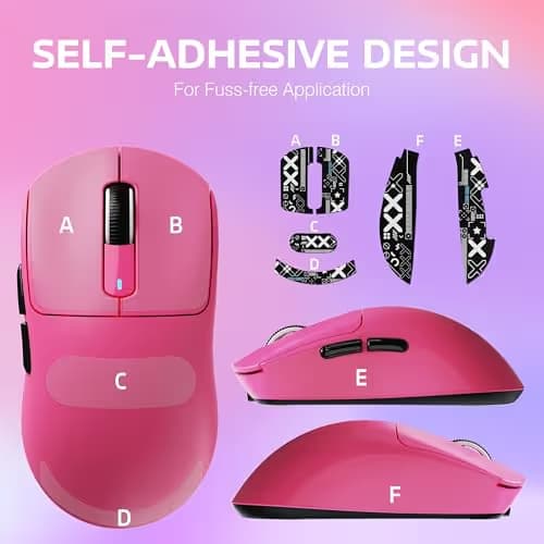MANBASNAKE × ATTACK SHARK X3 Wireless Gaming Mouse, 49g Lightweight Triple Mode Ergonomic Computer Mouse, PAW3395 26K DPI Sensor,200h Battery Life, Griptape Programmable Buttons for PC/Mac/Win (Berry) image