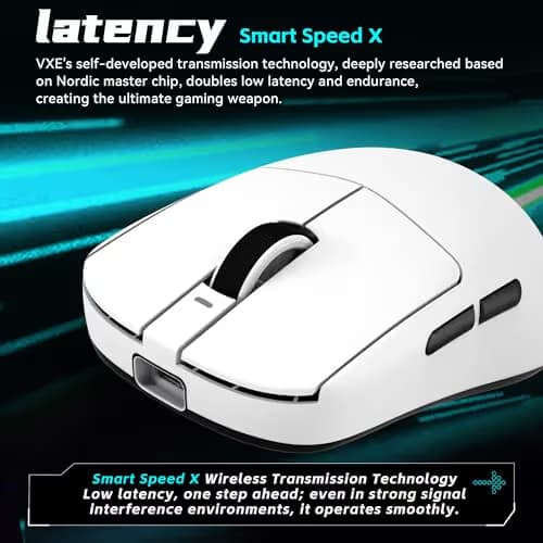 ATK VXE Dragonfly R1 Wireless Gaming Mouse, 51g Lightweight, PAW3395 Sensor, Adjustable DPI, 1k Polling, 40 Hr Battery Life, Tri-Mode 2.4G/Bluetooth/Wired image