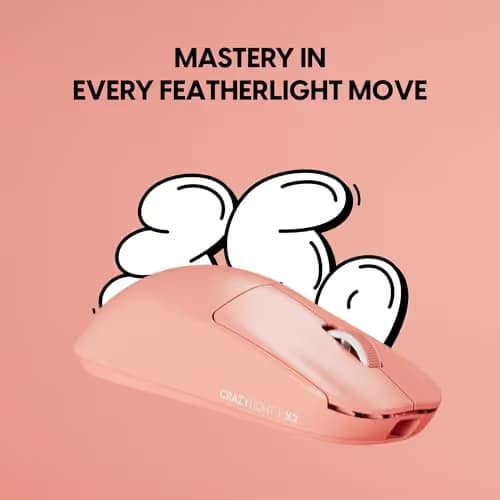 Pulsar Gaming Gears X2 Crazylight Wireless Gaming Mouse, Ultra Lightweight 1.23 oz (35g), Optical Switch, 32000 DPI, 750 IPS, XS-1 Sensor, 8k Compatible (Sunset Haze) image