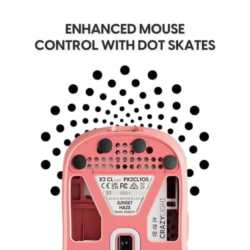 Pulsar Gaming Gears X2 Crazylight Wireless Gaming Mouse, Ultra Lightweight 1.23 oz (35g), Optical Switch, 32000 DPI, 750 IPS, XS-1 Sensor, 8k Compatible (Sunset Haze) image