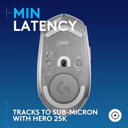 Logitech G309 Lightspeed Wireless Gaming Mouse, Lightweight, LIGHTFORCE Hybrid Switches, Hero 25K Sensor, 300+ Hour Battery Life, 6 Programmable Buttons, PC & Mac - Genshin Impact Limited Edition image