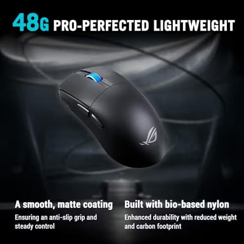 ASUS ROG Harpe II Ace Wireless Esports Gaming Mouse – 2025, Pro-Tested, Right-Handed, 48g Lightweight, Tri-Mode Connectivity, 42K DPI, 8K Polling, 101Hr Battery, Web-Based Tool, PC/Mac Support - Black image