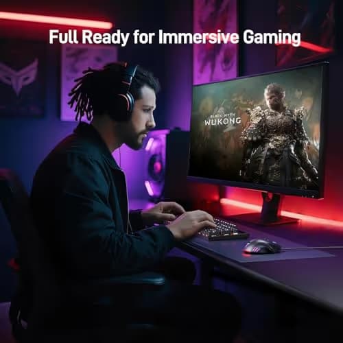 acer Wired Gaming Mouse, 12,800 DPI RGB Ergonomic Computer Mouse with Optical Sensor, 8 Programmable Buttons, 12 Backlit Modes, Software for DIY Keybinds, Rapid Fire, USB Gaming Mice for Laptop, PC image