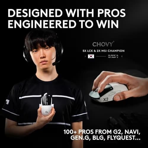 Logitech PRO X2 SUPERSTRIKE Lightspeed Wireless Gaming Mouse image