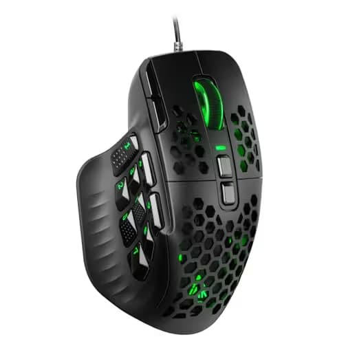 SOLAKAKA SM809 Gaming Mouse for MMO,24000 DPI,16 Programmable,RGB PC Gaming Mice,Black image