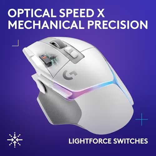 Logitech G502 X Plus Lightspeed Wireless Gaming Mouse + G515 TKL Wireless Gaming Keyboard (Tactile) Bundle: White image