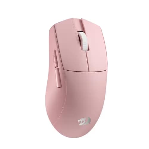 Redragon M916 PRO 3-Mode Wireless Gaming Mouse, 55G Ultra-Light 26K DPI Mouse w/Ergonomic Natural Grip Build, Full Programmable Buttons, Software Supports DIY Keybinds & DPI (1K Hz, Pink) image
