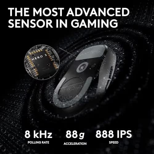 Logitech G PRO X Superlight 2 SE Wireless Gaming Mouse, 60 g pro-Grade Mouse with 5 programmable Buttons, 44K DPI Sensor, 888+ IPS, 1 kHz Report Rate, USB-C Charging for PC/Mac - Black image
