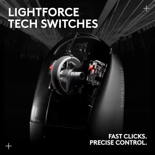 Logitech G PRO X Superlight 2 SE Wireless Gaming Mouse, 60 g pro-Grade Mouse with 5 programmable Buttons, 44K DPI Sensor, 888+ IPS, 1 kHz Report Rate, USB-C Charging for PC/Mac - Black image