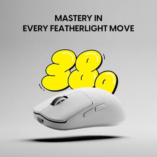 Pulsar Gaming Gears X2N Crazylight Wireless Gaming Mouse, Ultra Lightweight 1.34 oz (38g), Optical Switch, 32000 DPI, 750 IPS, XS-1 Sensor, 8k Compatible (Mini, Uyuni White) image