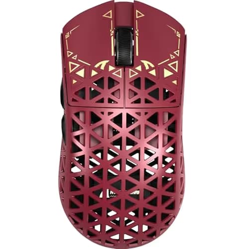 ATTACK SHARK R5Ultra 8K Carbon Fiber Wireless Gaming Mouse with 42000 DPI -PAW3950 MAX Sensor -39g Ultra-Lightweight-Nordic 52840 MCU Chip-Wired/BT/2.4GHz Wirelss Programmable Mouse for PC/Mac (Red) main image