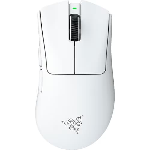 Razer DeathAdder V4 Pro Wireless Gaming Mouse: 57g Lightweight - HyperSpeed Wireless Gen-2 - Optical Scroll Wheel - Optical Switches Gen-4 - Focus Pro 45K Sensor Gen-2 - Up to 150 Hr Battery - White main image