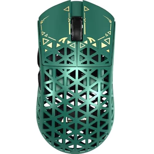 ATTACK SHARK R5Ultra 8K Carbon Fiber Wireless Gaming Mouse with 42000 DPI -PAW3950 MAX Sensor -39g Ultra-Lightweight-Nordic 52840 MCU Chip-Wired/BT/2.4GHz Wirelss Programmable Mouse for PC/Mac (Green) main image