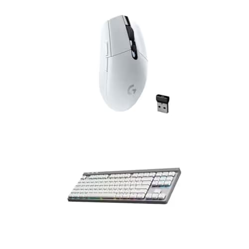 Logitech G305 Lightspeed Wireless Gaming Mouse + G515 TKL Wireless Gaming Keyboard (Tactile) Bundle: White image