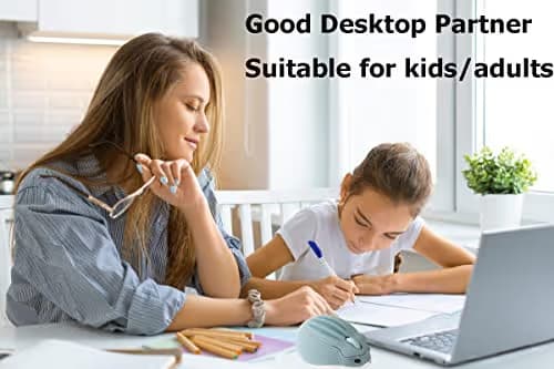 2.4GHz Wireless Mouse Cute Hamster Shape Less Noice Portable Mobile Optical 1200DPI USB Mice Cordless Mouse for PC Laptop Computer Notebook MacBook Kids Girl Men Women Mom Dad Gift (Blue) image