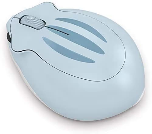 2.4GHz Wireless Mouse Cute Hamster Shape Less Noice Portable Mobile Optical 1200DPI USB Mice Cordless Mouse for PC Laptop Computer Notebook MacBook Kids Girl Men Women Mom Dad Gift (Blue) image