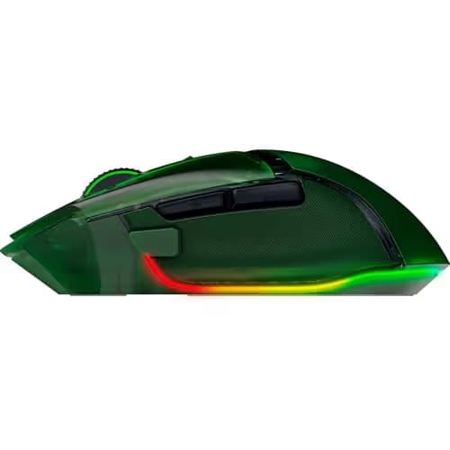 Razer Basilisk V3 Pro 35K Wireless Gaming Mouse: HyperScroll Tilt Wheel - 35K DPI Optical Sensor Gen 2-13 Customizable Controls - RGB - Optical Switches Gen 3 - Up to 140 Hr Battery - Phantom Green image