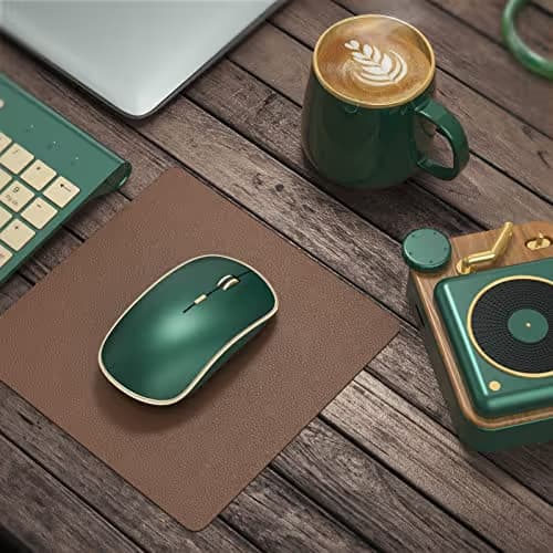 JOYACCESS 2.4G Slim Wireless Silent Mouse, Portable Wireless Computer Mouse with 5 Adjustable DPI Levels, USB Mice for Desktop, Notebook, MacBook, Chromebook, PC (Green) image