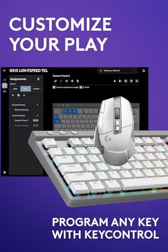 Logitech G502 X Lightspeed Wireless Gaming Mouse + G515 TKL Wireless Gaming Keyboard (Tactile) Bundle: White image