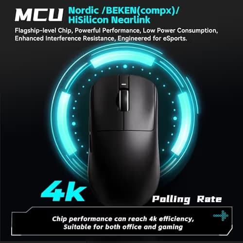 ATK VXE Dragonfly R1 Pro Max Wireless Gaming Mouse, 54g Lightweight, PAW3395 Sensor, Adjustable DPI, 4k Polling, 150 Hr Battery Life, Dual-Mode 2.4G/Wired image