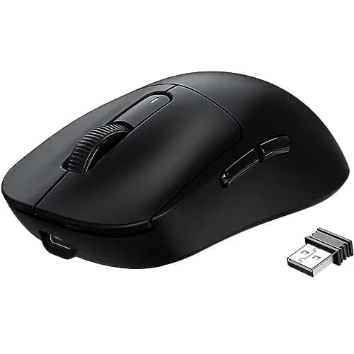 ATTACK SHARK X3 Wireless Gaming Mouse, 49g Ergonomic Computer Mouse, Triple Modes PAW3395 26K DPI Optical Sensor, 200h Battery Life, Programmable Buttons, Gaming Accessories for PC/Laptop/Mac (Black) main image