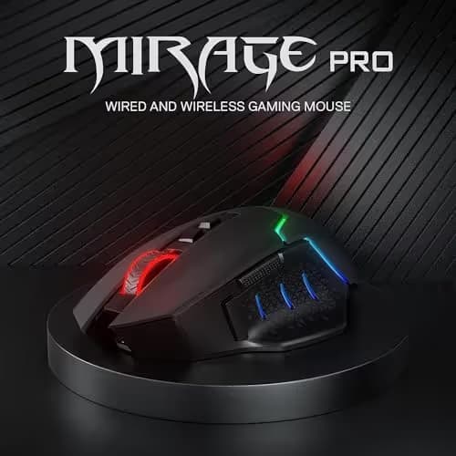 Redragon M690 PRO Wireless Gaming Mouse, 8000 DPI Wired/Wireless Gamer Mouse w/Rapid Fire Key, 8 Macro Buttons, Ergonomic Design for PC/Mac/Laptop image