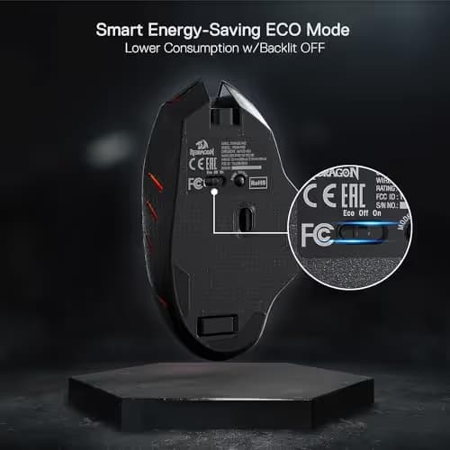 Redragon M690 PRO Wireless Gaming Mouse, 8000 DPI Wired/Wireless Gamer Mouse w/Rapid Fire Key, 8 Macro Buttons, Ergonomic Design for PC/Mac/Laptop image