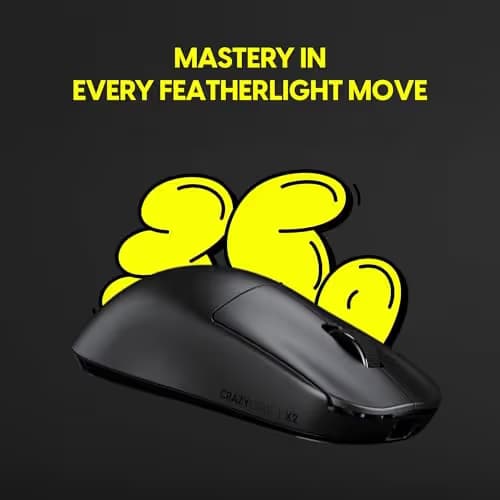 Pulsar Gaming Gears X2 Crazylight Wireless Gaming Mouse, Ultra Lightweight 1.23 oz (35g), Optical Switch, 32000 DPI, 750 IPS, XS-1 Sensor, 8k Compatible (Jet Black) image