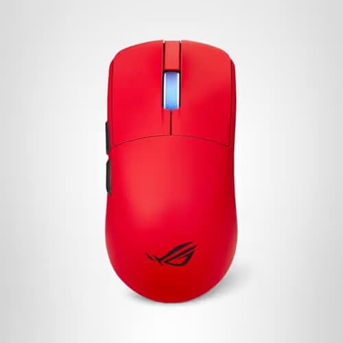 ASUS ROG Harpe II Ace Wireless Esports Gaming Mouse – Pro-Tested, Right-Handed, 48g Lightweight, Tri-Mode Connectivity, 42K DPI, 8K Polling, 101Hr Battery, Web-Based Tool, PC/Mac Support – Lava Red image