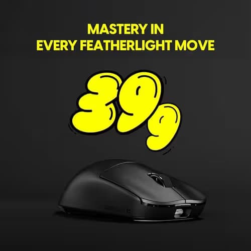 Pulsar Gaming Gears X2 Crazylight Wireless Gaming Mouse, Ultra Lightweight 1.38 oz (39g), Optical Switch, 32000 DPI, 750 IPS, XS-1 Sensor, 8k Compatible (Medium, Jet Black) image