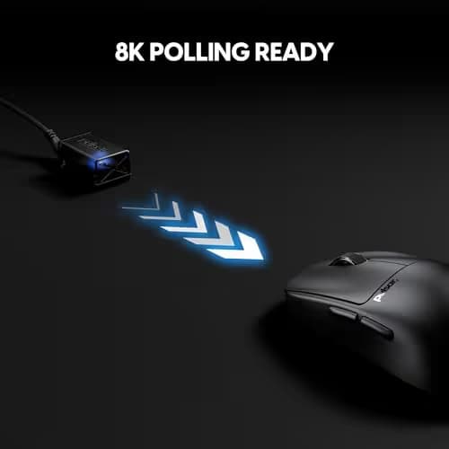 Pulsar Gaming Gears X2 Crazylight Wireless Gaming Mouse, Ultra Lightweight 1.38 oz (39g), Optical Switch, 32000 DPI, 750 IPS, XS-1 Sensor, 8k Compatible (Medium, Jet Black) image