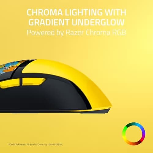 Razer Cobra Wired Gaming Mouse: 58g Lightweight - Gen-3 Optical Switches - Chroma RGB Lighting - Precise 8500 DPI Optical Sensor - 100% PTFE Mouse Feet - Speedflex Cable - Pokémon Edition image