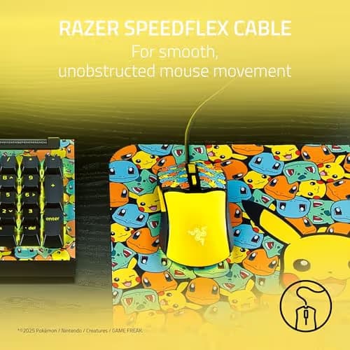 Razer Cobra Wired Gaming Mouse: 58g Lightweight - Gen-3 Optical Switches - Chroma RGB Lighting - Precise 8500 DPI Optical Sensor - 100% PTFE Mouse Feet - Speedflex Cable - Pokémon Edition image