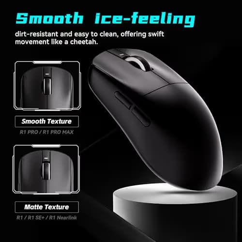 ATK VXE Dragonfly R1 S Wireless Gaming Mouse, 55g Lightweight, Xhero AI Sensor, Adjustable DPI, 1k Polling, 150 Hr Battery Life, Tri-Mode Nearlink/Bluetooth/Wired image