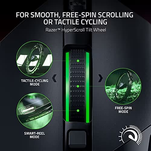 Razer Basilisk V3 Customizable Ergonomic Gaming Mouse: Fastest Gaming Mouse Switch-Chroma RGB Lighting-26K DPI Optical Sensor-11 Programmable Buttons-HyperScroll Tilt Wheel-Classic Black,(Pack of 10) image