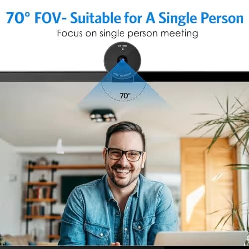 EMEET C950 1080P Webcam - USB Webcam with Microphone & Physical Privacy Cover, Auto Light Correction, Fixed Focus, USB Plug & Play, Ultra Web Cam w/ 70°View for Meeting/Online Classes/Zoom/YouTube image