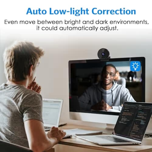 EMEET C950 1080P Webcam - USB Webcam with Microphone & Physical Privacy Cover, Auto Light Correction, Fixed Focus, USB Plug & Play, Ultra Web Cam w/ 70°View for Meeting/Online Classes/Zoom/YouTube image