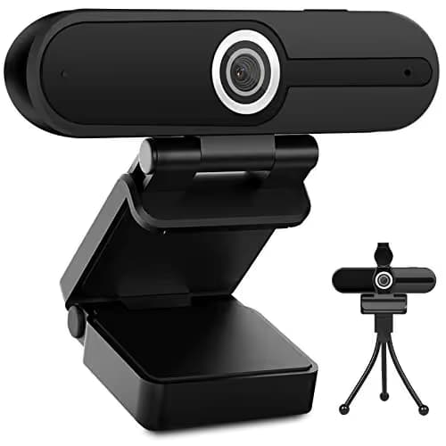 UHD 4K Webcam with Microphone: 8MP USB Computer Web Camera with Privacy Shutter and Tripod, External Webcam Pro Streaming Webcams PC Cam w/Mic Noise Reduction for Winsdows Mac OS Desktop Laptop main image