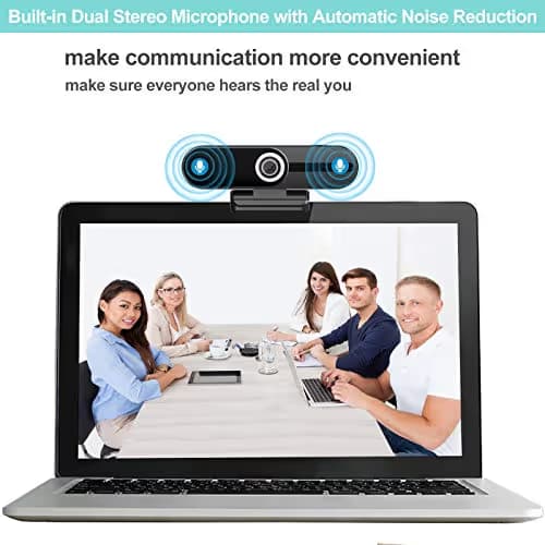 UHD 4K Webcam with Microphone: 8MP USB Computer Web Camera with Privacy Shutter and Tripod, External Webcam Pro Streaming Webcams PC Cam w/Mic Noise Reduction for Winsdows Mac OS Desktop Laptop image
