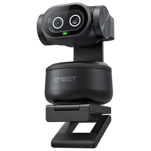 EMEET PIXY Dual-Camera AI-Powered PTZ Camera 4K, AI Tracking, PDAF&AI Autofocus 0.2s, 1/2.55'' Sony Sensor, 3 Mics, Presets, Gesture Control, 4K Webcam for Streaming and OBS/Twitch/Switch 2 Compatible image