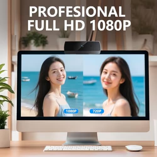 XOCLON 1080p Webcam for PC Laptop Desktop Computer, USB Webcam with Microphone, Streaming Camera, Plug & Play, for Meeting/Online Video Calls image