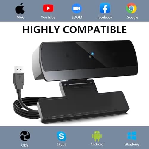 XOCLON 1080p Webcam for PC Laptop Desktop Computer, USB Webcam with Microphone, Streaming Camera, Plug & Play, for Meeting/Online Video Calls image