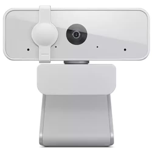 Lenovo HD 1080p Webcam (300 FHD) - Monitor Camera with 95° Wide Angle, 360° Rotation Pan & Tilt, Dual Microphones – Attachable Desktop Cam with Privacy Shutter for Remote Work, Streaming & Gaming image