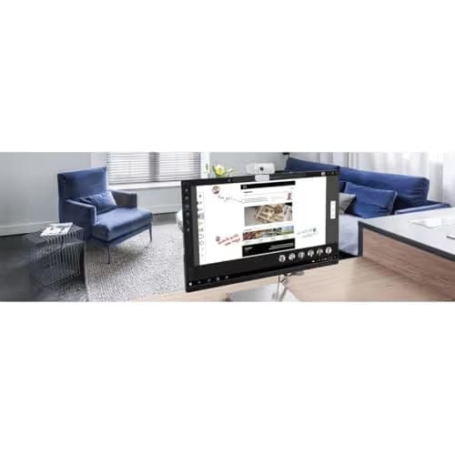 Lenovo HD 1080p Webcam (300 FHD) - Monitor Camera with 95° Wide Angle, 360° Rotation Pan & Tilt, Dual Microphones – Attachable Desktop Cam with Privacy Shutter for Remote Work, Streaming & Gaming image