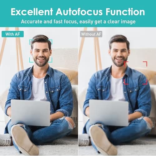saylas 2K Webcam with Microphone, 78°FOV FHD PC Camera with 2K/30fps, 1080P/60fps, Privacy Cover, Plug & Play USB Web Cam, Autofocus, External Webcam for PC, Computer Web Camera for Laptop, Mac, Zoom image