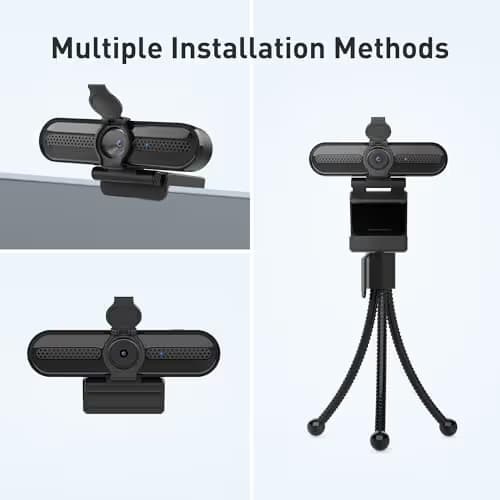 saylas 2K Webcam with Microphone, 78°FOV FHD PC Camera with 2K/30fps, 1080P/60fps, Privacy Cover, Plug & Play USB Web Cam, Autofocus, External Webcam for PC, Computer Web Camera for Laptop, Mac, Zoom image