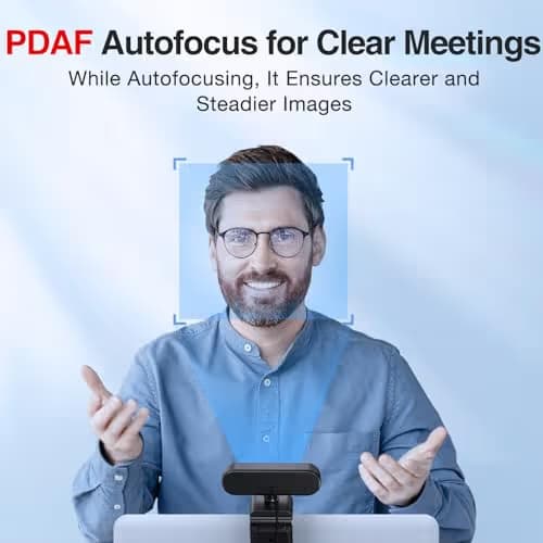 1080P Webcam with Microphone, eMeet Nova AutoFocus HD Webcam, 96°View Web Camera w/ 2 De-Noise Mics for Laptop/Desktop, Plug & Play USB Streaming Computer Camera for Conference/Calling/Teaching/Gaming image