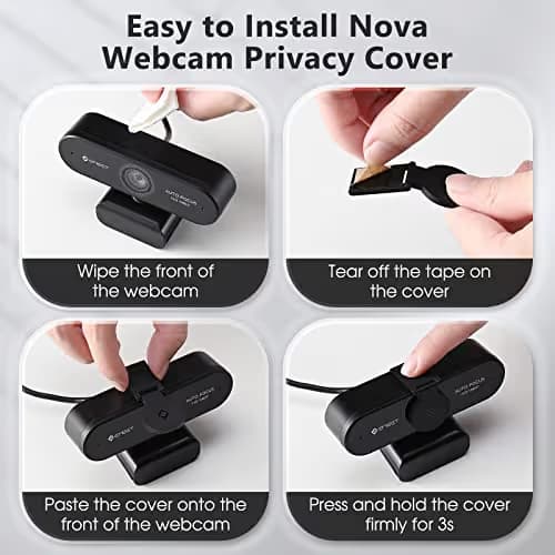 1080P Webcam with Microphone, eMeet Nova AutoFocus HD Webcam, 96°View Web Camera w/ 2 De-Noise Mics for Laptop/Desktop, Plug & Play USB Streaming Computer Camera for Conference/Calling/Teaching/Gaming image