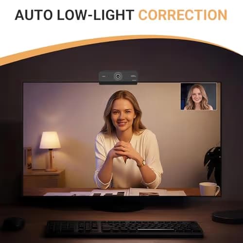 Xweiryn Webcam for PC, HD 1080P USB Plug-and-Play Computer Web Camera, High Definition Webcam for Desktop Laptop, Ideal for Online Class, Video Conference, Live Streaming & Gaming image
