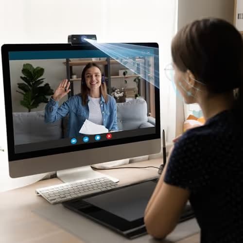Xweiryn Webcam for PC, HD 1080P USB Plug-and-Play Computer Web Camera, High Definition Webcam for Desktop Laptop, Ideal for Online Class, Video Conference, Live Streaming & Gaming image